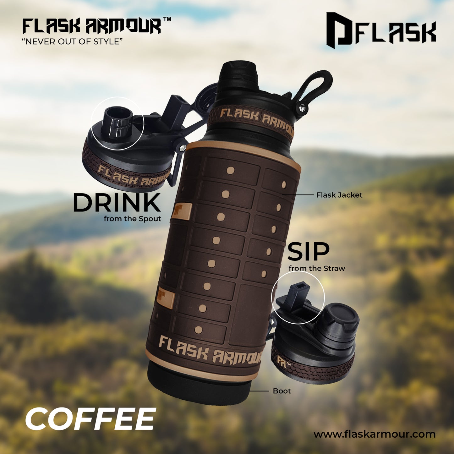 Flask Armour Bottle (DFlask) 32oz